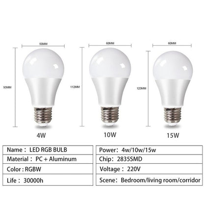 Remote Control RGBW LED Smart Bulb